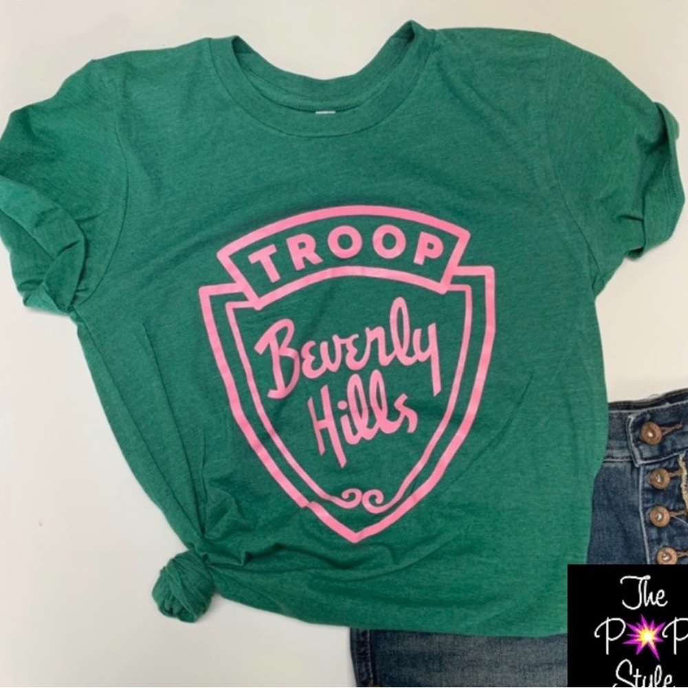 Troop Beverly Hills Movie T Shirt Heathered Green